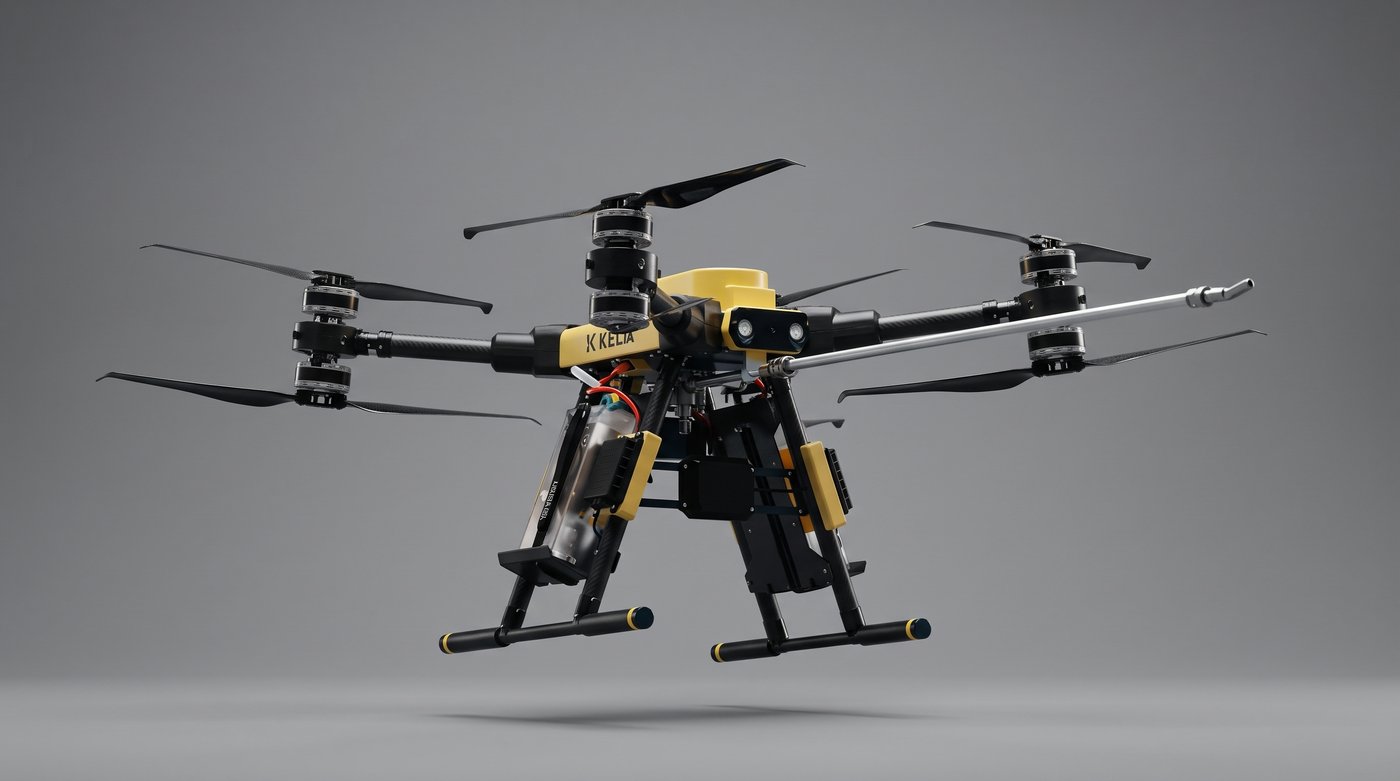 Exploded view of an Apellix-class heavy-lift drone platform